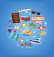 vacation and tourism concept vector image vector image