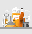 banner with brewery best beer in town vector image vector image