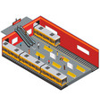 depicting subway station isometric view vector image