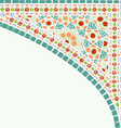geometric corner frame pattern ethnic colorful vector image