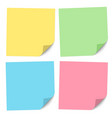 set note papers different colors vector image vector image