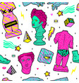 trendy acid seamless pattern with ancient vector image vector image