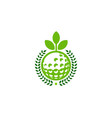 nature golf logo icon design vector image