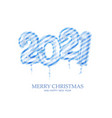 new year greeting balloon golden metallic numbers vector image vector image