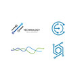 circuit technology logo vector image