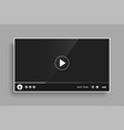classic video player template design vector image vector image