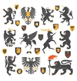 heraldic animals and elements vector image