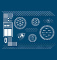 fish farming technology vector image vector image