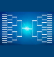 tournament bracket template for 32 teams on blue vector image vector image