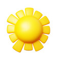 yellow bright glossy symbol of the sun isolated vector image