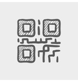 qr code sketch icon vector image