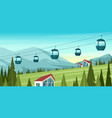 spring and summer mountain landscape vector image vector image