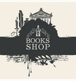 creative banner for book shop in retro style vector image vector image