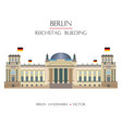 colorful reichstag building vector image