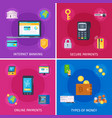 financial technology flat concept vector image