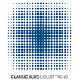 classic blue trendy color circle in halftone vector image