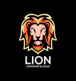 lion mascot logo design esport vector image