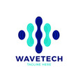 logo technology abstract molecule electornics vector image vector image
