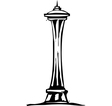 seattle space needle vector image vector image