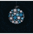 christmas ball from colored snowflakes vector image
