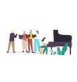 singers choir event characters singing in chorus vector image