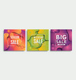 paper cut 3d slime sale template set vector image vector image