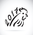 rooster 2017 new year card year vector image