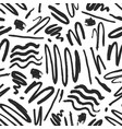 abstract black brush hand drawn seamless vector image vector image