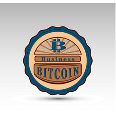 3d square box with a bitcoin symbol Royalty Free Vector