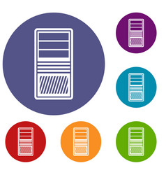 System unit of a computer icon flat style Vector Image