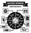 car service infographic simple style vector image