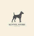 fox terrier logo vector image vector image