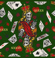 gambling vintage colorful seamless pattern vector image vector image