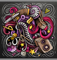 music hand drawn doodles vector image vector image