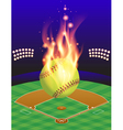 fire softball field vector image vector image