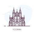 vienna line city vector image vector image