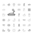 bath icons vector image vector image