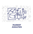 creative of big graph and chart with line icons vector image