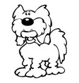 cute cartoon dog vector image vector image