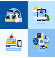 modern flat concepts of educational elements vector image