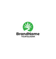 path hemp logo design vector image