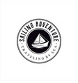 sailing yacht logo design vintage boat logo vector image