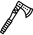 axe viking line icon vector image vector image