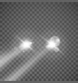 car lights automobile headlight vector image