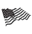 usa grayscale flag icon vector image vector image