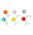 bounce balls sport playing equipment set vector image