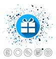 gift box sign icon present symbol vector image vector image