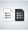 text document file icon with notes and checkmark vector image