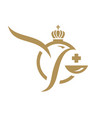 medicine bird abstract sign vector image