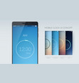 clock ui concept vector image vector image